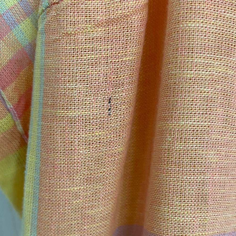 Beachlunchlounge Multicolor Madras Plaid Linen Maxi Dress in Yellow, Coral, Pink - Picture 11 of 12
